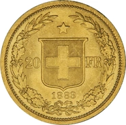 20 Swiss Francs Gold Coin Libertas