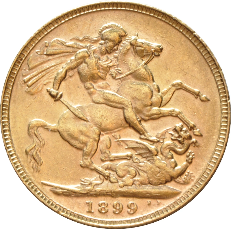 1899 Gold Sovereign - Victoria Old Head - P