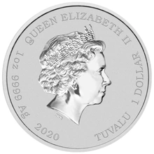 2020 Krusty The Clown Tuvalu 1oz Silver Coin