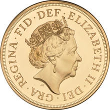 2016 Brilliant Uncirculated Gold Five Pound Coin (Quintuple Sovereign)