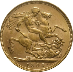 1905 Gold Sovereign Coin Edward VII Perth