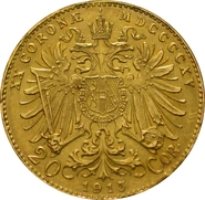 Gold Austrian 20 Coronas