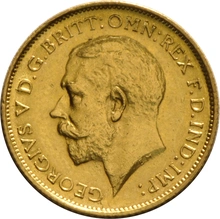 1916 Gold Half Sovereign - King George V - S