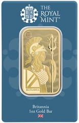 1oz Gold Britannia Minted Bar