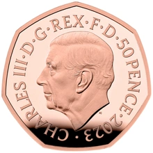 2023 Star Wars - Luke Skywalker & Princess Leia Fifty Pence 50p Proof Gold Coin Boxed