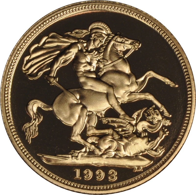 1993 Proof Sovereign Elizabeth Third head No box or certificate