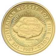 1987 1oz Gold Proof Australian Nugget