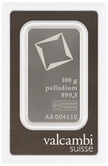 100g Palladium Bar Valcambi