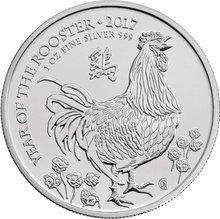 2017 Royal Mint 1oz Year of the Rooster Silver Coin with Gift Box