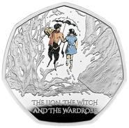 2023 The Lion, The Witch and The Wardrobe Fifty Pence Proof Silver Coin Boxed