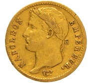 1813 20 French Francs - Napoleon (I) Laureate Head - A