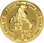 1/4oz Gold Coin, The Black Bull of Clarence - Queen's Beast