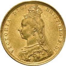 1890 Gold Sovereign - Victoria Jubilee Head - S