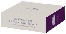 2023 2oz Silver Coronation of King Charles III Proof Coin Boxed