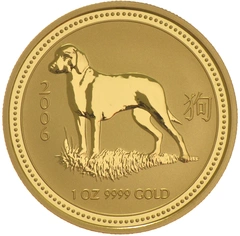2006 Year of the Dog Gold Coin 1oz Perth Mint Australian Lunar Series