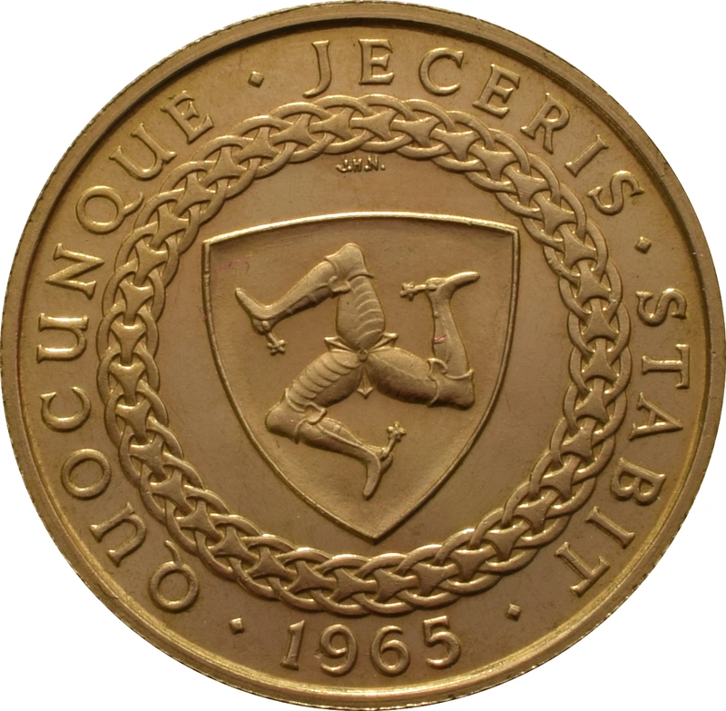 22ct 1965 Isle of Man Gold Half Sovereign Coin Bicentenary of the Revestment Act