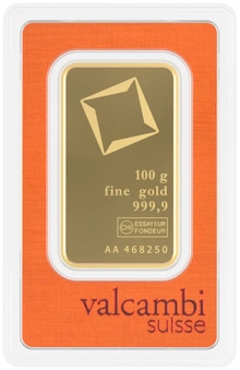 100g Gold Bar Valcambi