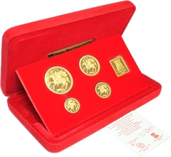 1980 Proof Isle of Man Gold Sovereign 4 Coin Set Boxed