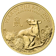 2020 Royal Mint 1/4 Oz Year of the Rat Gold Coin