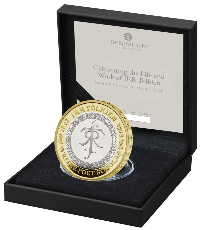 2023 JRR Tolkien Silver £2 Proof Coin Boxed
