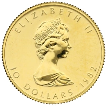 1982 Quarter Ounce Gold Canadian Maple