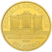 2020 Half Ounce Austrian Gold Philharmonic Coin