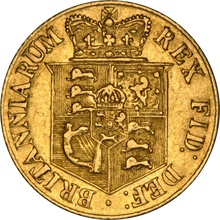 1818 George III Gold Half Sovereign NGC AU55