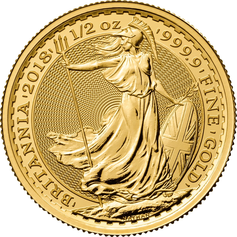 2018 Britannia Half Ounce Gold Coin