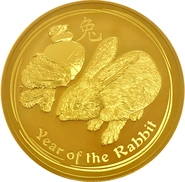 1kg Gold Australian Year of the Rabbit 2011 