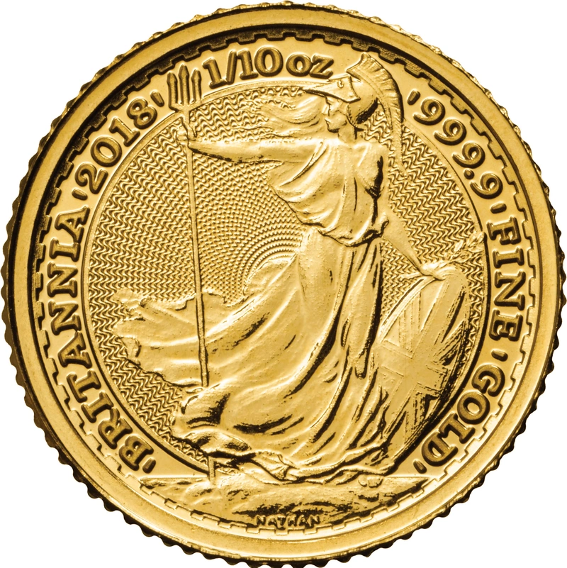 2018 1/10oz Gold Britannia Coin