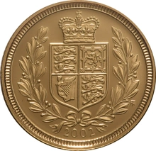 2002 Gold Half Sovereign Elizabeth II Fourth Head - Proof no box
