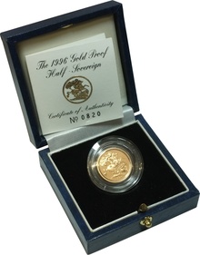 Gold Proof 1996 Half Sovereign Boxed