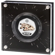 2024 50p Millennium Falcon Star Wars Proof Silver Coin Boxed