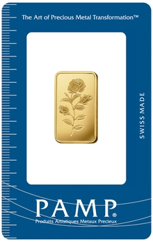 10g Gold Bar PAMP Rosa Minted