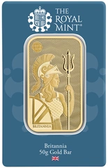 50g Gold Britannia Minted Bar