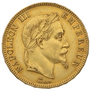 100 French Francs Gold Coin Laureate Head