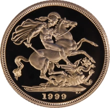 1999 Gold Proof Sovereign Three Coin Set