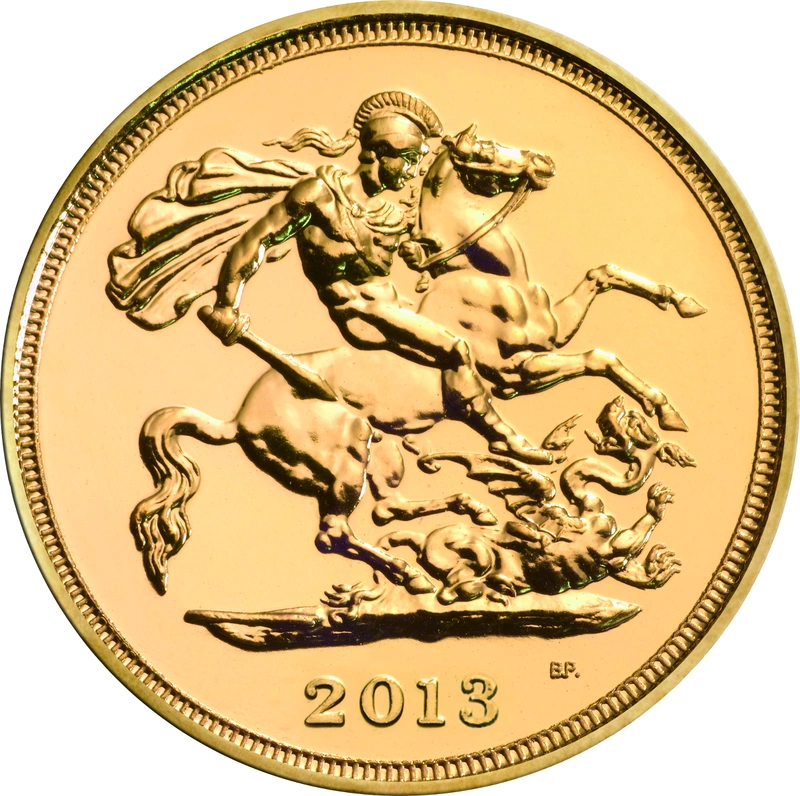2013 Gold Half Sovereign Elizabeth II Fourth Head