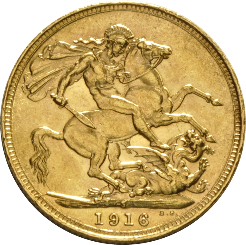 1916 Gold Sovereign Coin George V Sydney