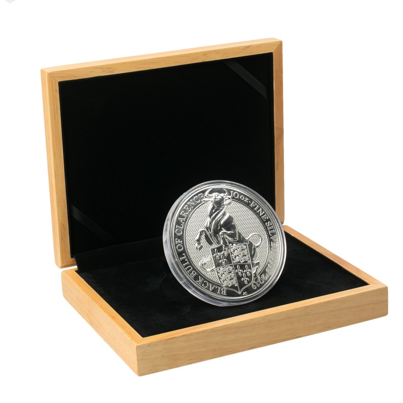 10oz Silver Coin, Black Bull of Clarence - Queen's Beast 2019 Gift Boxed