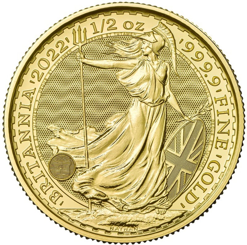 2022 Britannia Half Ounce Gold Coin Gift Boxed