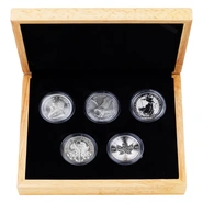 2024 1oz Silver Coin Set; Britannia, Maple, Philharmonic, Eagle, Krugerrand Gift Boxed