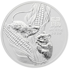 2020 Australian Lunar Year of the Mouse 5oz Silver Coin