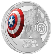 2023 Captain America 1oz Proof Silver Coin Boxed