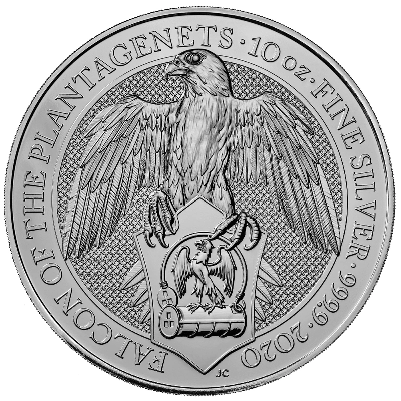 2020 10oz Silver The Falcon of the Plantagenets- Queen's Beast Coin