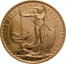 1988 Britannia One Ounce Proof Gold Coin boxed with COA