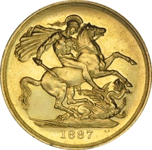 1887 Victoria Jubilee Head Double Sovereign £2 Gold Coin NGC MS61