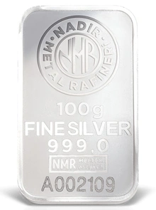 Nadir 100 Gram Minted Silver Bar