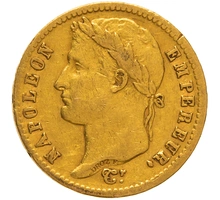 1813 20 French Francs Gold Coin Napoleon I A