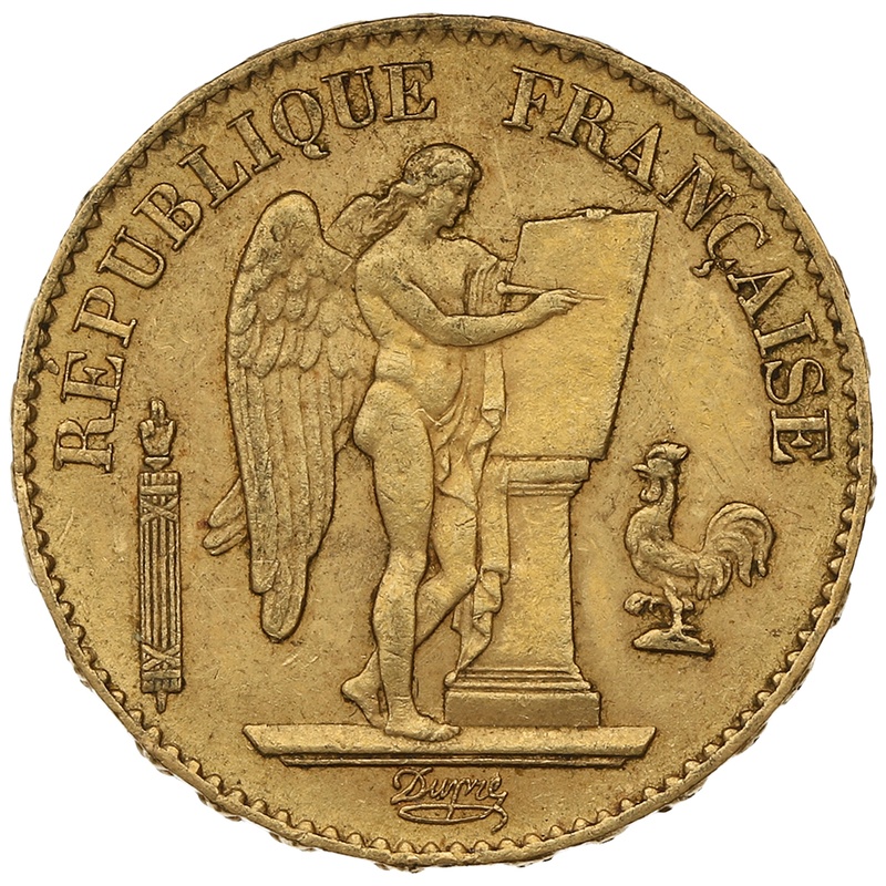 1886 20 French Francs - Guardian Angel - A